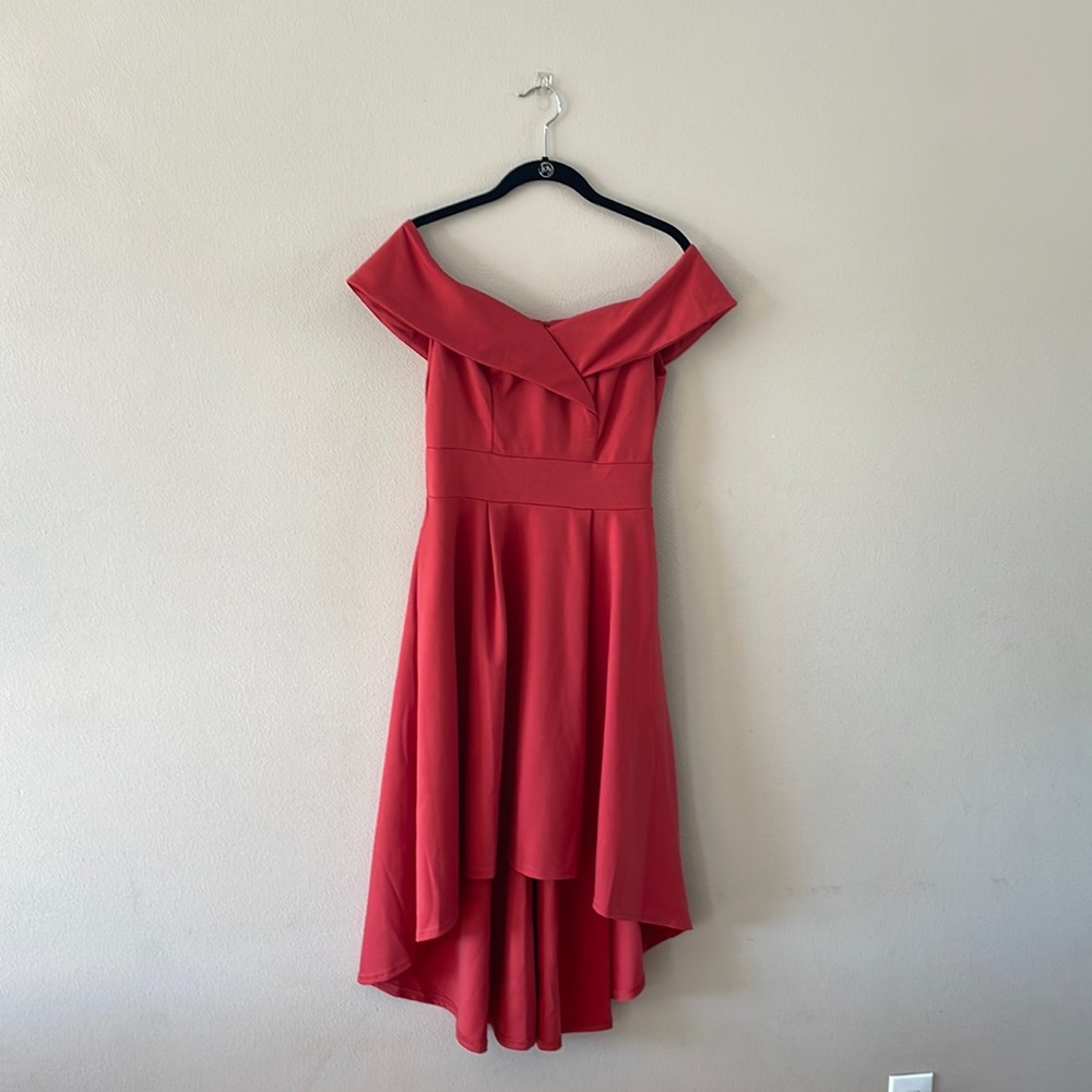 Red High-Low Dress